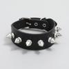 European and American Punk Style 2 Row Spiked Leather Bracelet Personality Trend Rock Men's Bracelet Bracelet