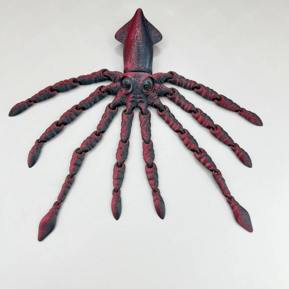 Action Figures 3D Printed Model Toy Movable Joints Octopus Model New Squid Model For Kids Gift
