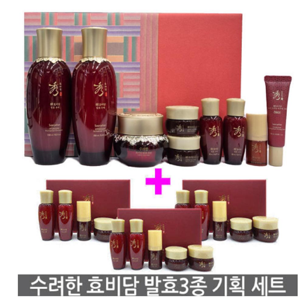 Sooryehan Набор из 3-х предметов Hyobidam Fermented / Дорожный набор из 5 видов x 3 набора, 1 набор