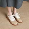 2024 г., туфли на шнуровке, женские туфли на платформе, повседневная обувь разных цветов на весну и осень, женская обувь из натуральной кожи, женская обувь