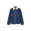 Levis FW23 Универсальная джинсовая куртка с толстым воротником Женские куртки Синяя A6053-0000
