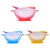 Baby Bowl Cover Spoon Infant Cutlery Sets Drop Resistance Temperature Sensing Feeding Products