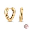 925 Silver Gold Star Moon Bee Pendant Golden Earrings for Women Sparkling Zircon Luxury Wedding Engagement Jewelry Gift
