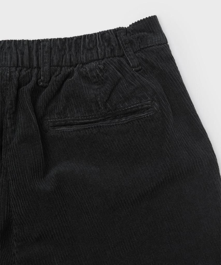PANICALE Regular Fit Cotton Corduroy Pants [Black]