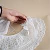 Fashion Clothes Accessories Floral Lace Vintage Lapel Blouse Top Fake Collar Shawl Shirt False Tie