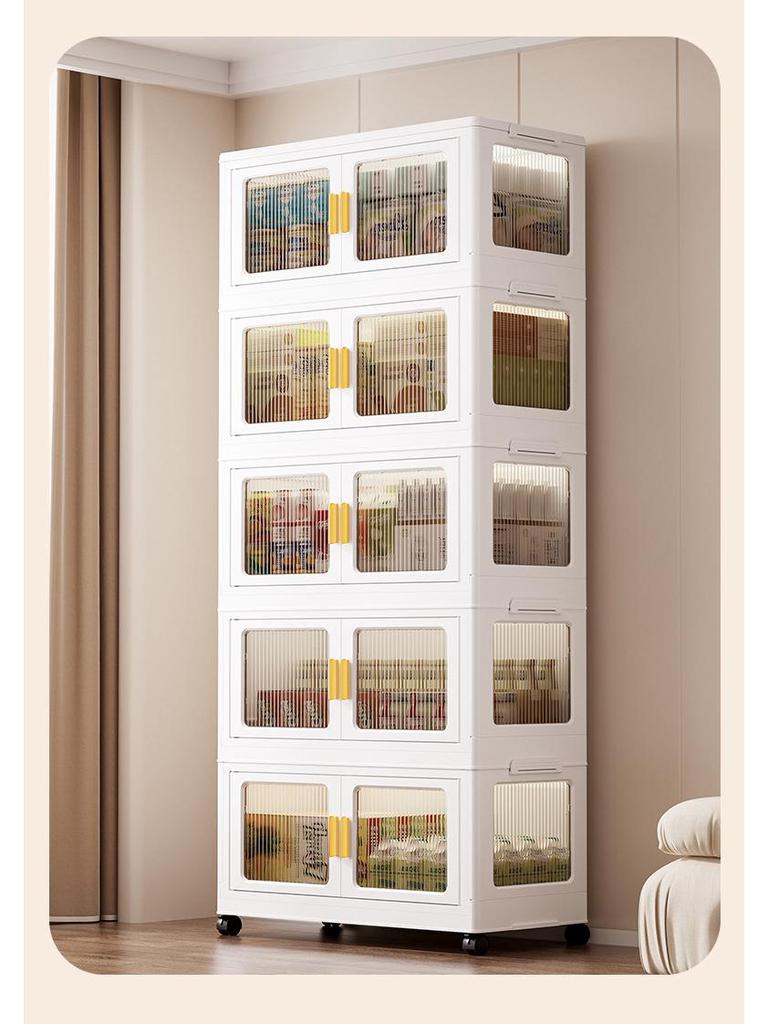 Передвижной многоярусный складной шкаф для хранения: Пластиковый органайзер без установки для спальни и гостиной