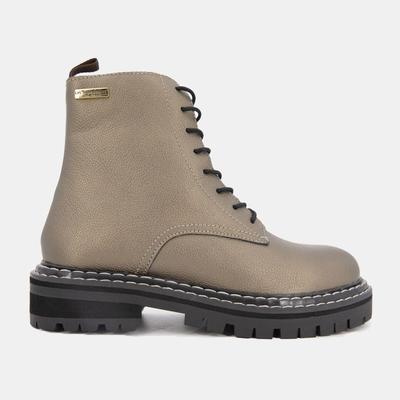 Ботильоны из зернистой кожи королевы на шнуровке Женские