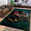 Dog Diving for Red Ball Decor suitable as a non-slip mat for the living room or bedroom sofa