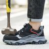 Rotary Button Comfortable Safety Shoes Lightweight Breathable Work Sneakers Low Top Anti-Puncture Anti-Smash Steel Toe Shoes