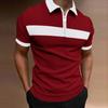 2024 Летняя мужская рубашка поло с принтом на лацканах Мужская одежда Повседневная спортивная уличная мужская футболка