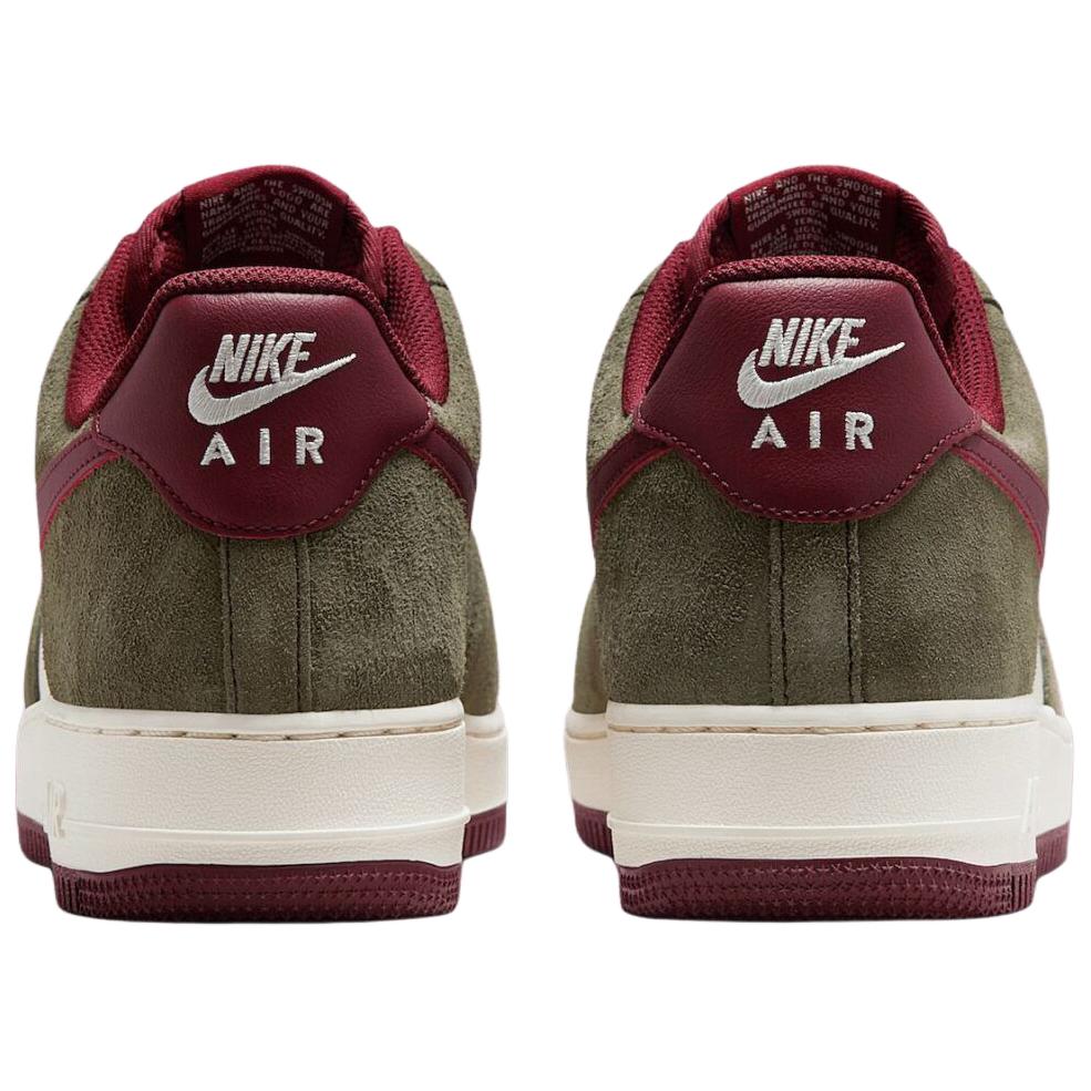Nike Air Force 1 07 LV8 Cargo Khaki Dark Team Red Unisex Sneakers Grey Pale-Ivory FQ8714-302