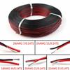 5/10Meters 2 Pin Electrical Wires 28/26/24/22/20/18/16 AWG Red Black Flat Ribbon Cable Speaker Wire For LED Car Audio Connector