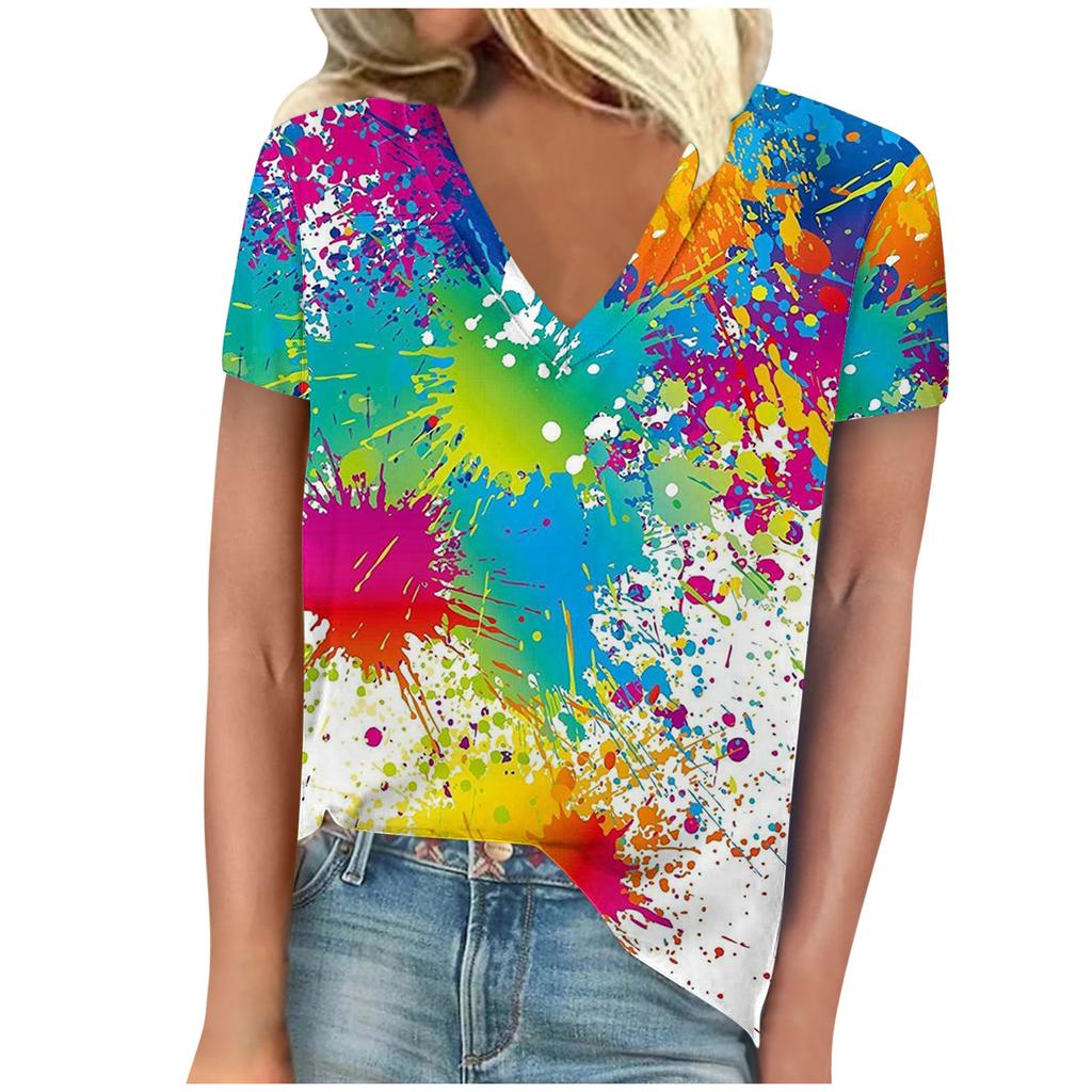 Винтажная женская футболка с принтом пчелы, с коротким рукавом, с V-образным вырезом, удобные футболки