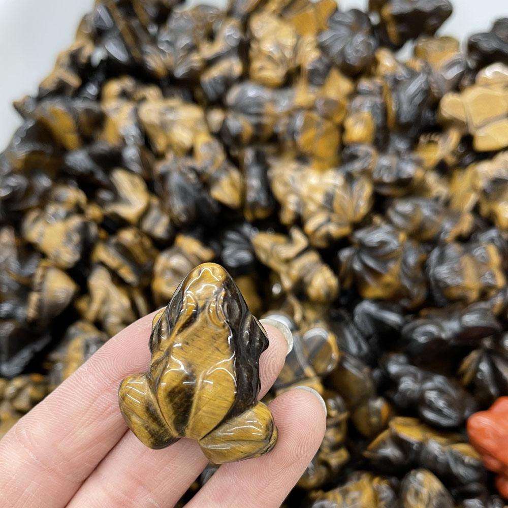 Натуральный полудрагоценный камень, предметы интерьера, форма лягушки, индийский агат, тигровый глаз, камень, кристаллы и камни, исцеление, украшение дома, подарок