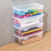 1pcs Plastic Translucent Pencil Case Large Capacity Pencil Boxes Portable Storage Organizer Box Student Office Supplies