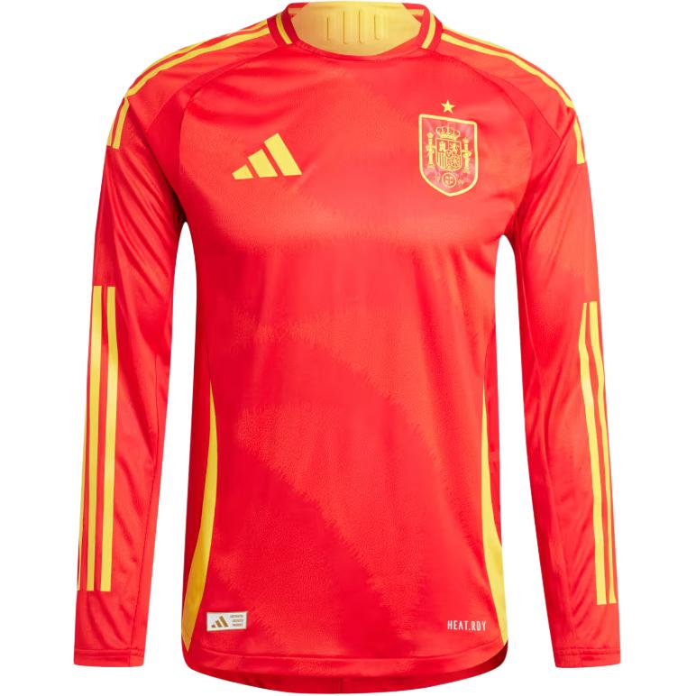 Adidas SPAIN 24 LONG SLEEVE HOME AUTHENTIC JERSEY Soccer Jersey Men's Red IP9356