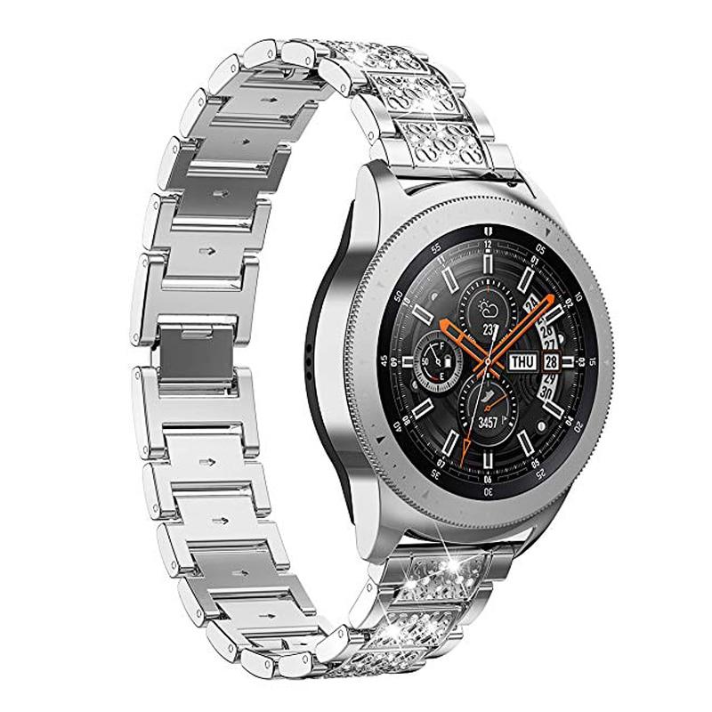 Браслет с бриллиантами на ремешке 20 мм 22 мм для Samsung Galaxy Active S3 huami amazfit Huawei GT2 Garmin ремешок для часов Vivoactive 4/4S/3/Venu 2 1 2S/SQ/Vivomove HR