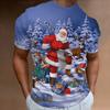 Christmas T-Shirts For Men 3d Santa Claus Printed Street Designer Short Sleeved Loose Oversized T Shirts Fashion New Tops Tees