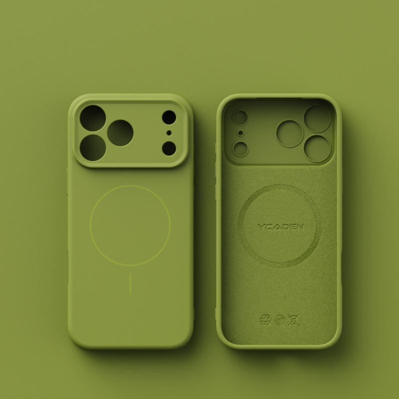 Магнитный чехол из жидкого силикона для iPhone 17 Air 16 15 13 12 Pro Max Plus 16E Для Magsafe Магнитная беспроводная зарядка Матовое покрытие