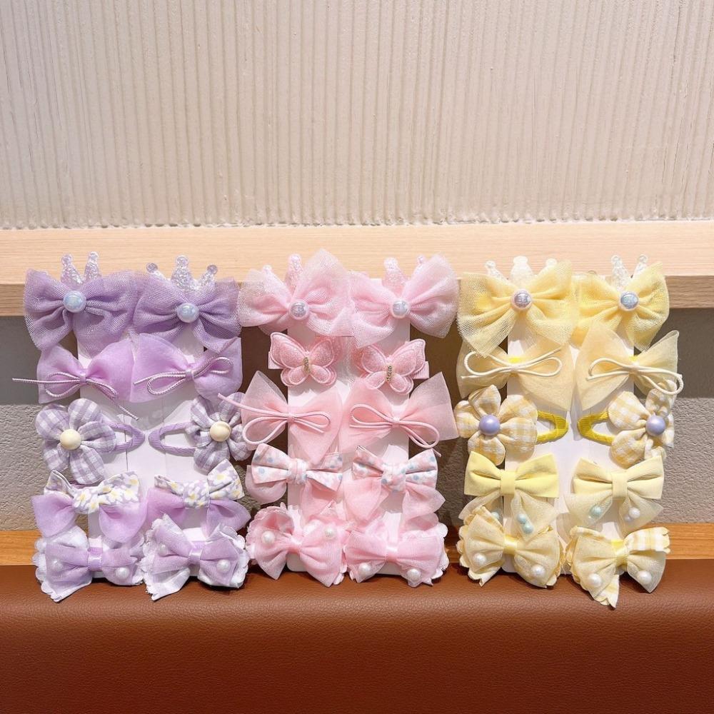 10pcs/set Sweet Hair Clip Lace Bow Headwear New Hair Accessories for Girls