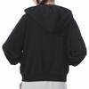 Nike Solid Color Hooded Zip-Up Casual Long Sleeve Sweatshirt Women Tops Black FN2420-010