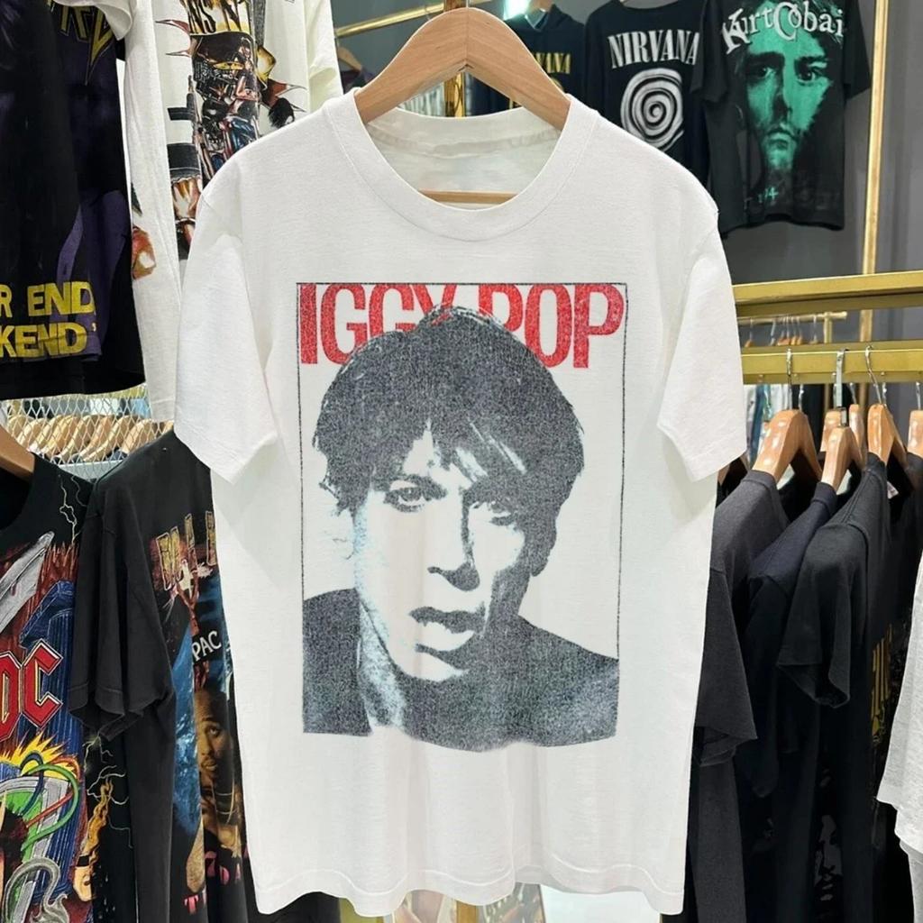 Iggy Pop T-shirt From The 1980s. 2026 World Tour Concert T-shirt. Tour Schedule. Double-sided Comfortable Retro T-shirt