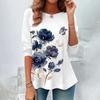 Flower And Butterfly Print Autumn Cotton Long Sleeves T Shirt Fashion Trend Streetwear Pullover Casual Loose Women's Sweatshirts