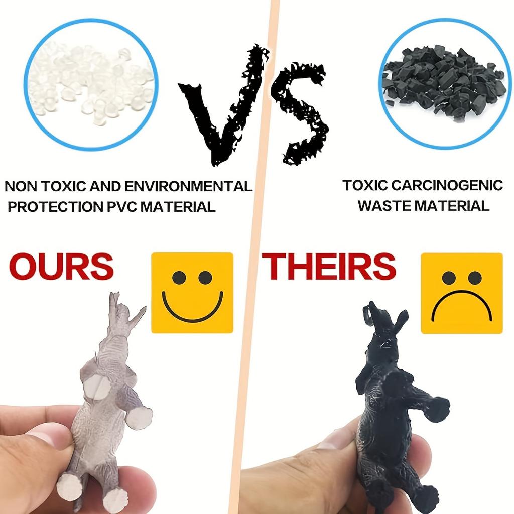 Набор из 53 мини-фигурок животных джунглей - развивающая игрушка-головоломка с забором и деревом для дня рождения, Рождества и вечеринок для детей