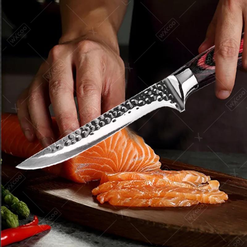 Профессиональный нож для разделки мяса, кованый нож ручной работы, ножи шеф-повара из дамасской стали, тесак для мяса, нож мясника, кухонные принадлежности