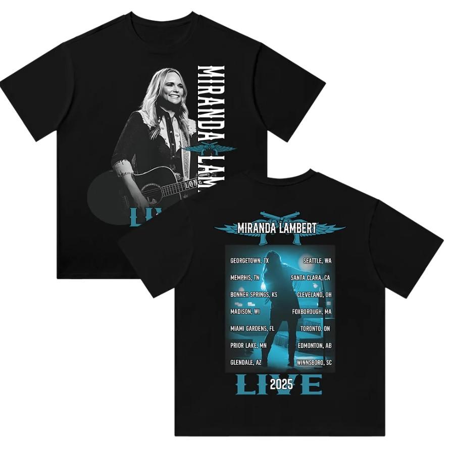 Miranda Lambert 2025 Tour Merch T-shirt, Size S-4XL