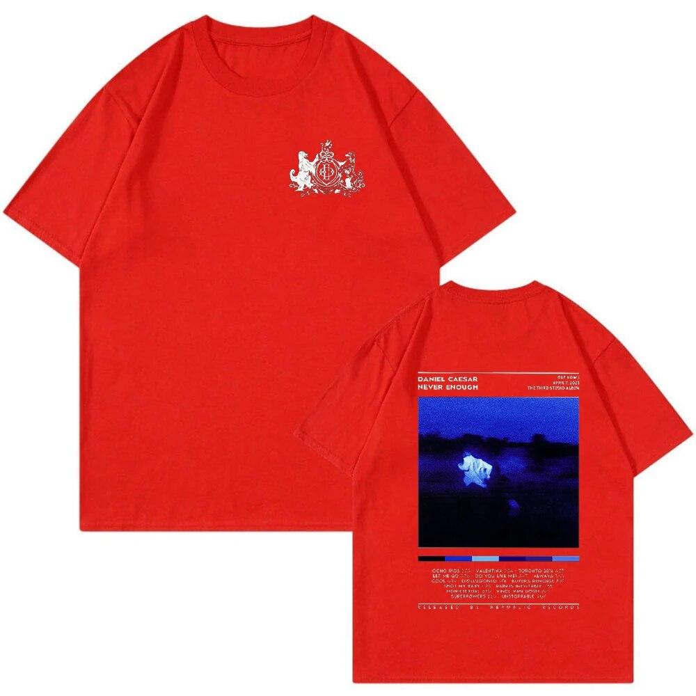 Футболка Daniel Caesar Never Enough, модная уличная одежда с круглым вырезом и короткими рукавами, женская футболка унисекс, 2023, одежда в стиле хип-хоп, унисекс