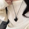 Drawstring Adjustable Sweater Chain Premium Feeling Collarbone Chain Simple Love Necklace Women