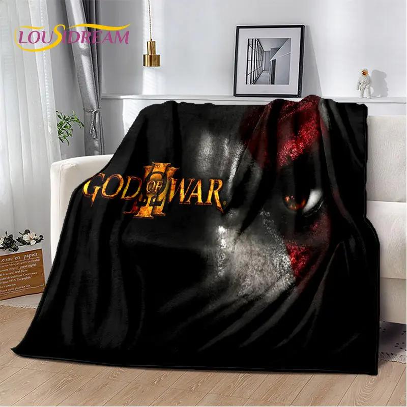 Мягкое плюшевое одеяло для геймеров игры God of War Kratos, фланелевое одеяло, покрывало для гостиной, спальни, кровати, дивана, пикника, покрывало для ребенка