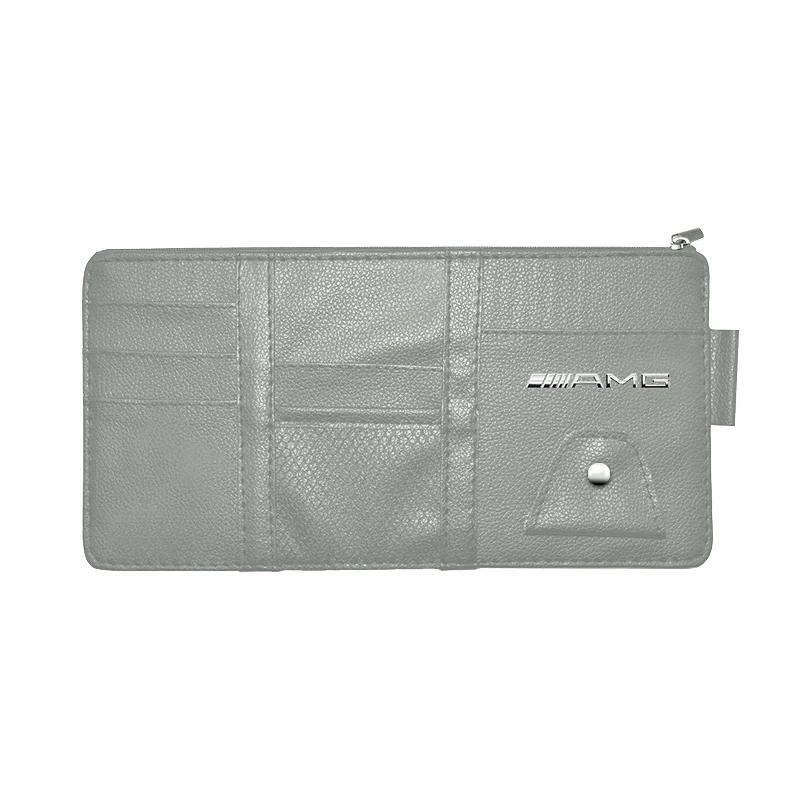 TUON5 Car Sun Visor Point Type Multi-function Storage Bag Car Accessories Stickers For Mercedes Benz AMG W204 W213 W205 W211 W212 W176