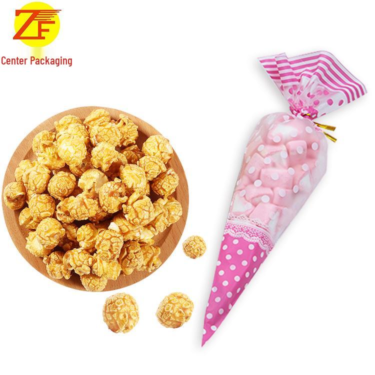 Креативный протеиновый попкорн конфеты треугольный пластиковый мешок с завязками