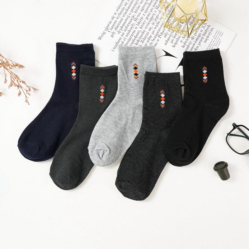 Мужские хлопковые носки повседневные дышащие мягкие простые деловые удобные носки средней длины