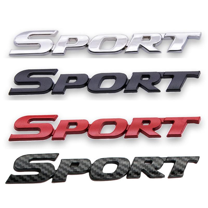 3d Chrome Black Metal Car Letters Carbon Sport Emblem Badge Decal Sticker For Highlander Rav4 Yaris Sport Logo Accessories