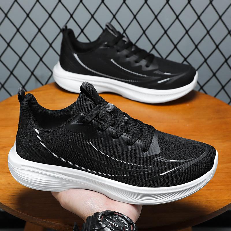 Men's Shoes New Polyurethane Sports Shoes Summer Fly-woven Mesh Running Shoes Breathable Comfortable Casual Shoes Simple Single Shoes