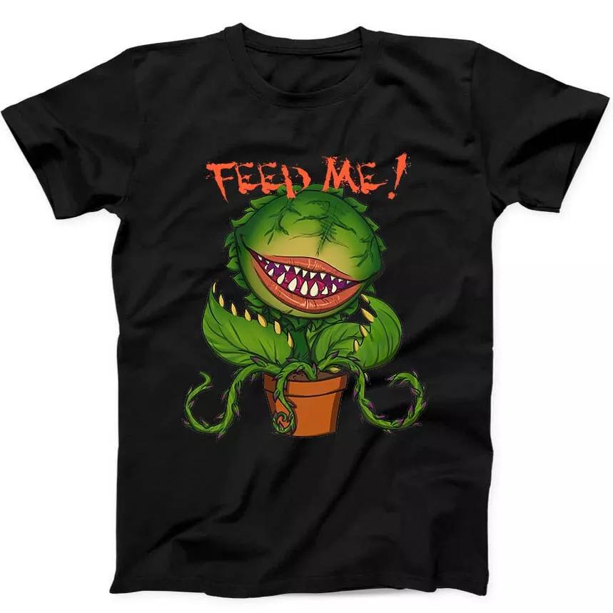 Feed Me Audrey II Seymours Little Shop Of Horrors Gift Tee Black T Shirt 268