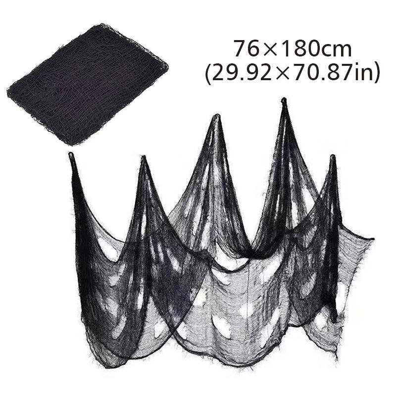 Halloween Gauze Ornaments Wall Hanging Black Polyester Home Garden Holiday Supplies