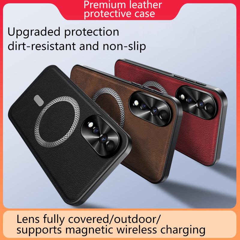 For Honor 80 80 Pro leather full-cover magnetic waterproof shockproof fingerprint phone case