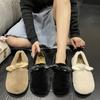 Новые стильные модные мокасины на меху зимняя женская обувь с круглым носком повседневные женские кроссовки на плоской подошве осенние универсальные туфли на плоской подошве с закрытым носком