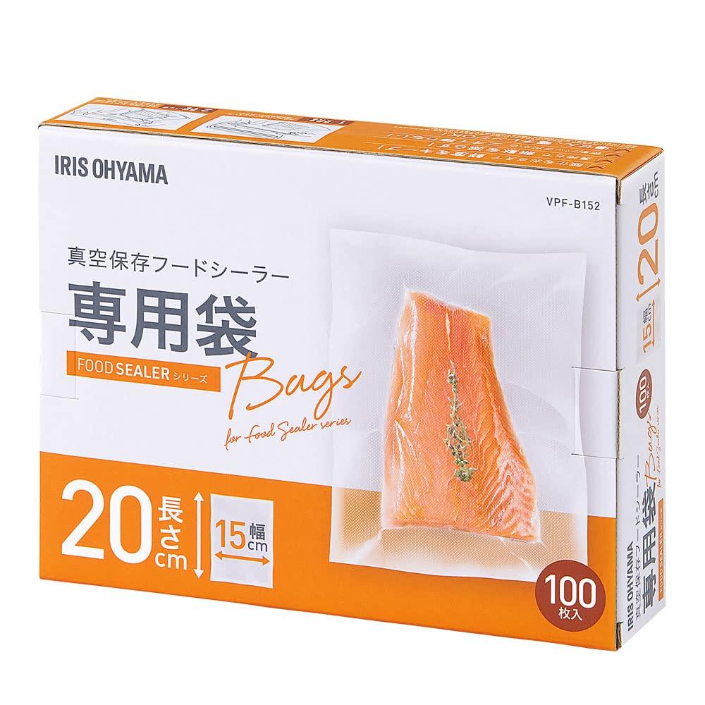 Вакуумный запайщик Iris Ohyama, Запайщик продуктов с 100 пакетами, Ширина 15 см x Длина 20 см, VPF-B152