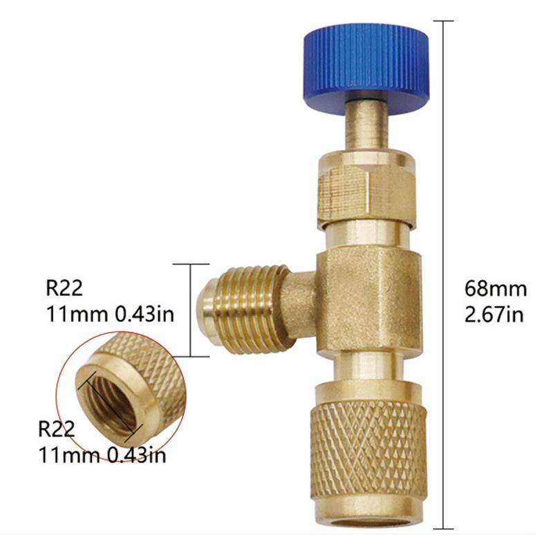 Жидкостный предохранительный клапан R410A R22 Хладагент для кондиционера 1/4 "Защитный адаптер Ремонт кондиционера и фторид