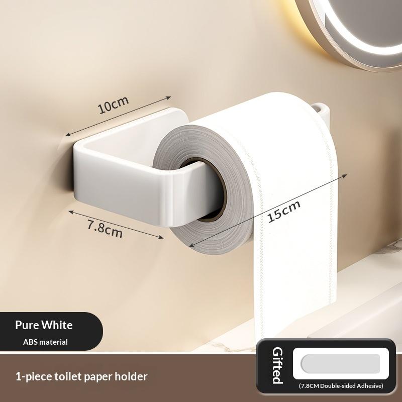 Thickened Plastic Wall Mounted Toilet Paper Holder Rustproof for Home Bathroom Kitchen Washrooms