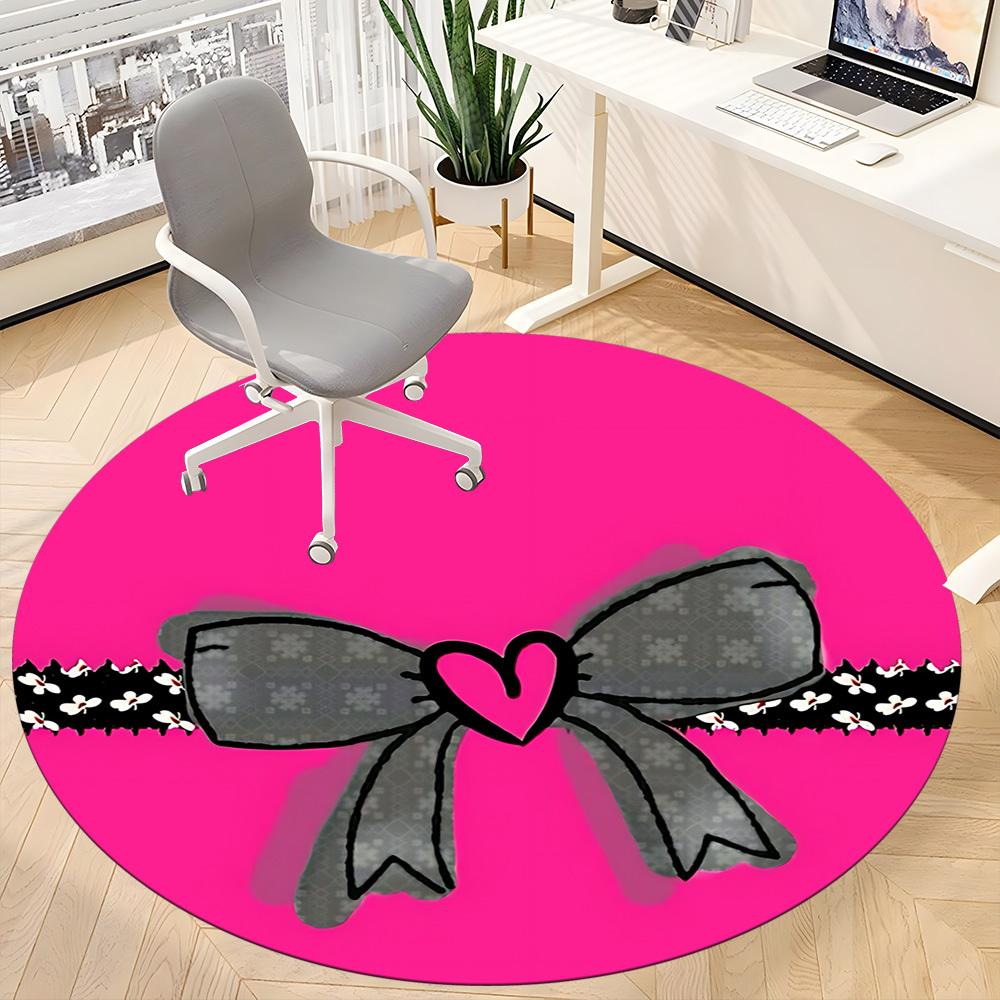 1pc Bowtie, Floral Chair Carpet for Office, Non-slip, Soft and Durable Office Rug for Decoration, Perfect for Office yy251229118