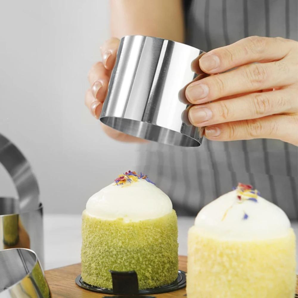Форма для блинов с толкателем, Форма для кексов из нержавеющей стали, Кольцо-слайсер, Кольцо для мусса, Форма для рисовых шариков