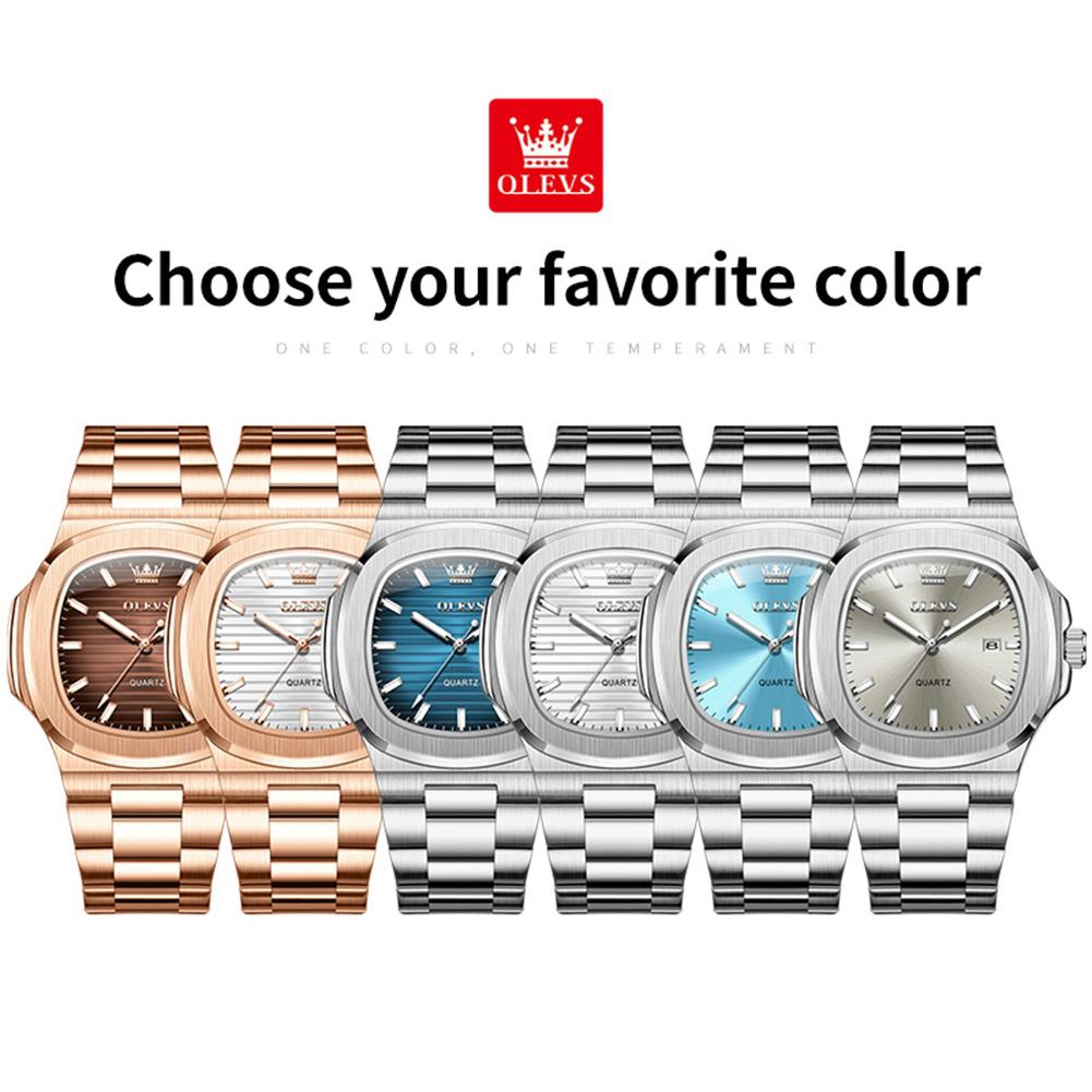 Luxury Man Watch Sports Waterproof Luminous Date Men Wristwatch High Quality Square Dial Quartz Men's Watches