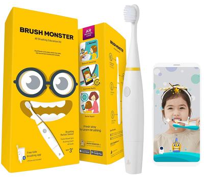 BRUSH MONSTER Умная электрическая зубная щетка с отслеживанием для детей BMT100 (Белое тело) [Специальная цена из-за недоступности приложения для технического обслуживания]