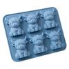 Silicone Mini Highland Cow Ice Cube Mould Soft Elasticity 3D Highland Cow Ice Cube Tray for Handmade Wax Soap Craft Home Decor